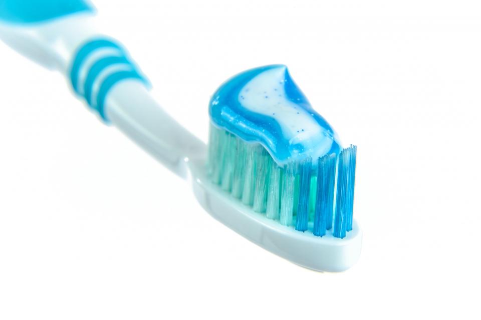 A toothbrush with toothpaste